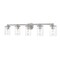 Z-Lite Thayer Vanity, 5-Light, 39 In.W x 5.75 In.L x 8.75 In.H, Brushed Nickel/Clear 742-5V-BN - alternate 1